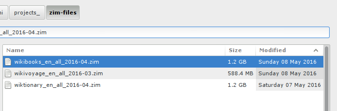 Adding Wikibooks ZIM files